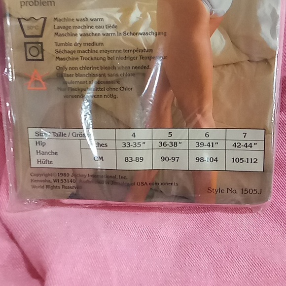 NWT In Package 1989 Jockey For Her Women's Pink Bikini Briefs Style 1505J Sz 6 - Picture 3 of 3